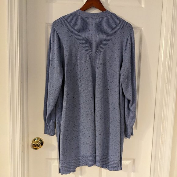 89th & Madison Plus Size Cardigan, Blue, 2X - Picture 2 of 10